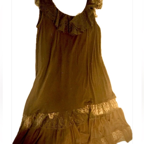 Vintage y2k La Rok a-line lace cutouts tank dress NYE low key stunner or tunic - Picture 1 of 5